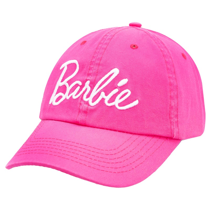 Barbie Baseball Cap for Women â€“ Soft Cotton Womens Cap with Curved Brim â€“ Adjustable Snapback Hot Pink Baseball Cap - Image 1