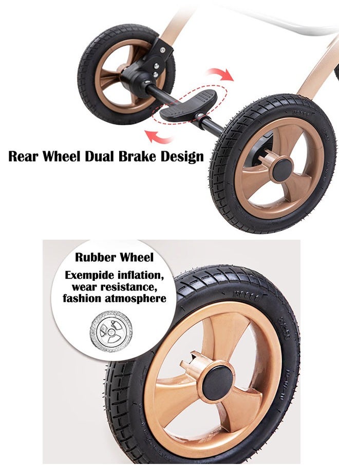 ZCM-HAPPY - Folding Two-Way Lightweight Stroller With Extended Canopy Sit And Lay, Shock Absorption And Locking System, Newborn To 3 Years - Image 1