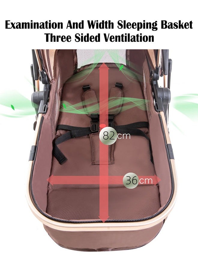 ZCM-HAPPY - Folding Two-Way Lightweight Stroller With Extended Canopy Sit And Lay, Shock Absorption And Locking System, Newborn To 3 Years - Image 1