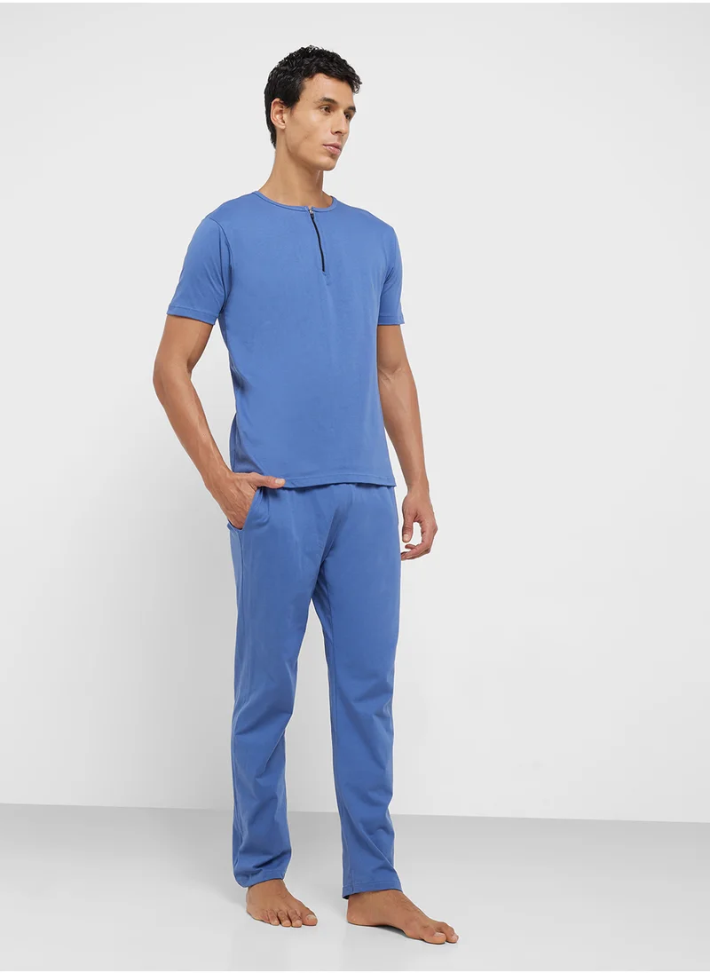 سفنتي فايف Nightwear T-Shirt & Pants Set