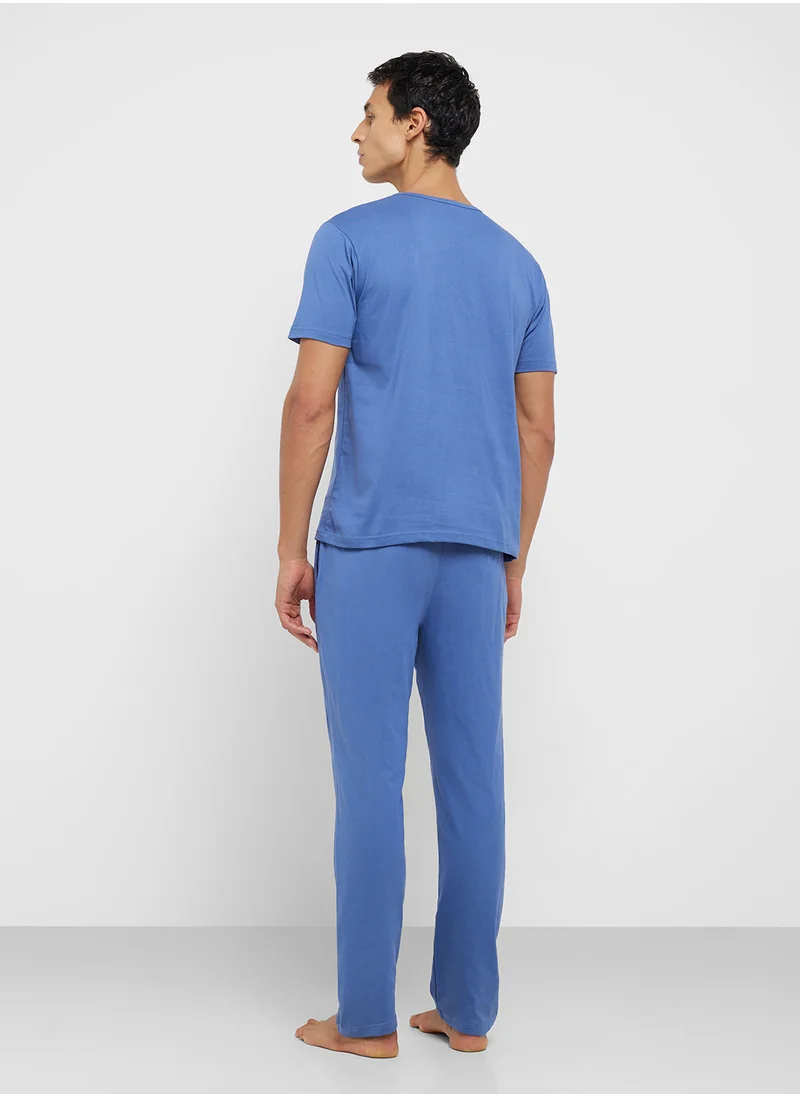 سفنتي فايف Nightwear T-Shirt & Pants Set