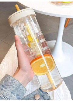 GTC GTC Plastic Fruit Infuser Water Bottle With Straw Clear Drinking and Leakproof Bottle for Home, Travelling, Office or Parties Multicolor Bottle (IB-3010) (1)  - Image 4