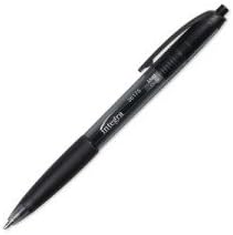 Rubber Grip Retractable Ballpoint Pens NonRefillable Black Barrel Dozen Set of 2 Color Black
