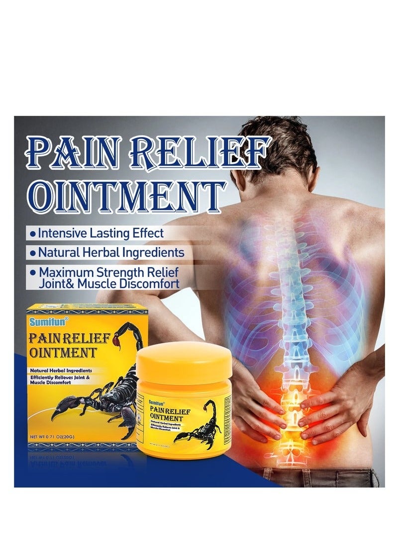 Sumifun Pain Relief Ointment,Natural Herbal Ingredients,Efficiently Relieves Joint & Muscle Discomfort,Joint Care Cream Scorpion  Scorpion Venom Pain Reducing Essence 20g - Image 2