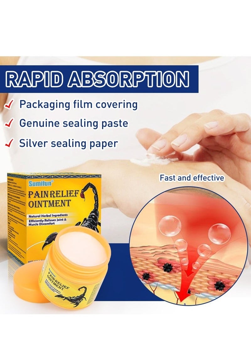Sumifun Pain Relief Ointment,Natural Herbal Ingredients,Efficiently Relieves Joint & Muscle Discomfort,Joint Care Cream Scorpion  Scorpion Venom Pain Reducing Essence 20g - Image 5