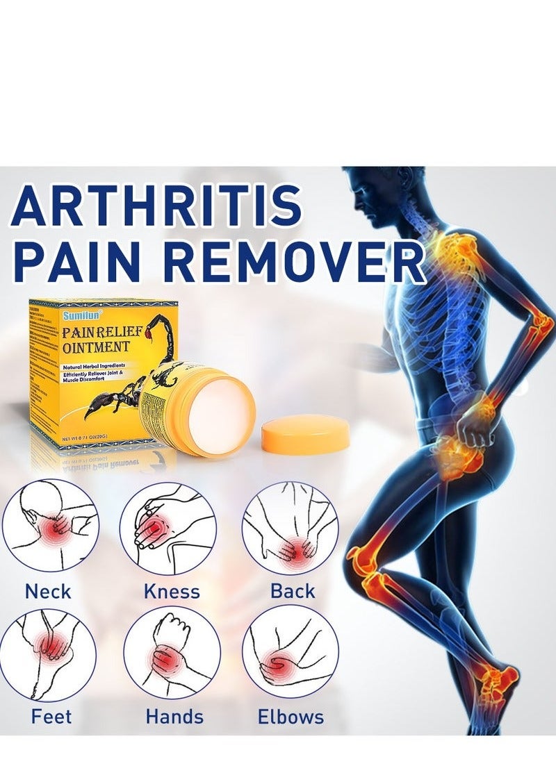 Sumifun Pain Relief Ointment,Natural Herbal Ingredients,Efficiently Relieves Joint & Muscle Discomfort,Joint Care Cream Scorpion  Scorpion Venom Pain Reducing Essence 20g - Image 3