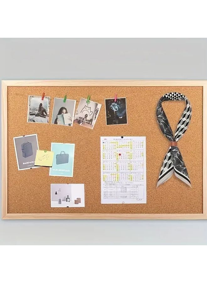 15.75x23.62 Inch Wooden Framed Cork Board Double Sided Office Wall Organizer - Image 5