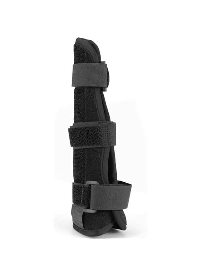 Boxer Pinky Finger Splint - Adjustable Stabilizing Brace for Right or Left Hand, 8 in Broken Finger Brace with Removable Aluminum Support, Fits Most Adult Hands, Metacarpal Trigger Finger Splint