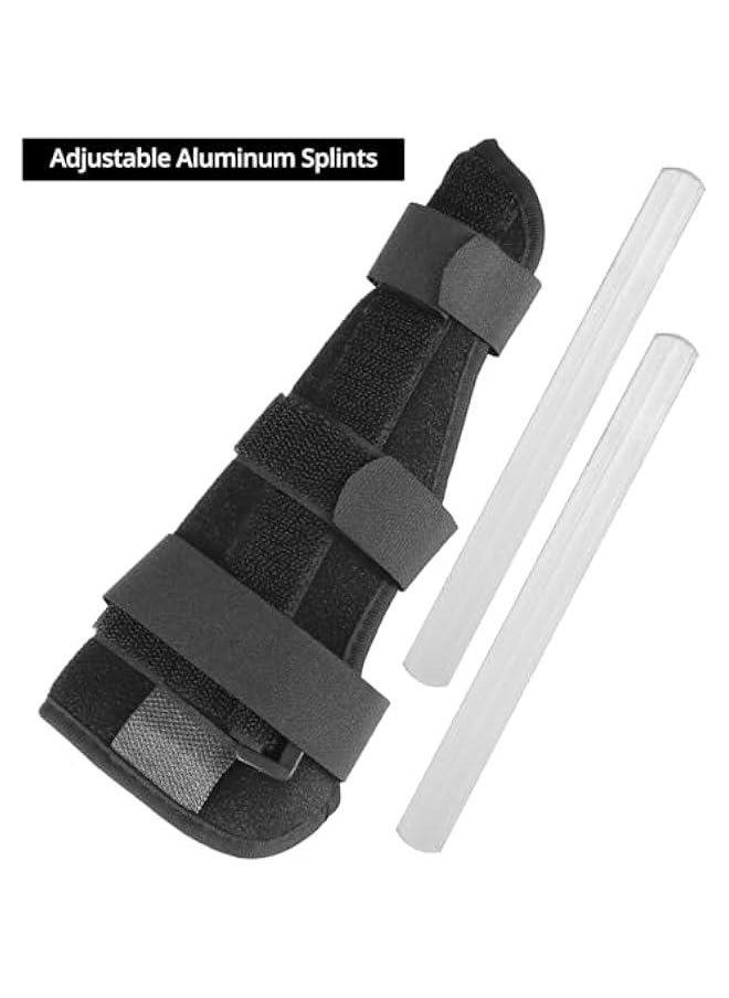 Boxer Pinky Finger Splint - Adjustable Stabilizing Brace for Right or Left Hand, 8 in Broken Finger Brace with Removable Aluminum Support, Fits Most Adult Hands, Metacarpal Trigger Finger Splint