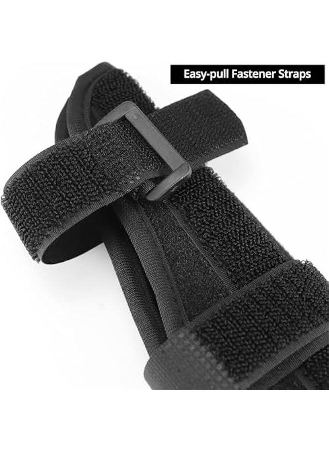 Boxer Pinky Finger Splint - Adjustable Stabilizing Brace for Right or Left Hand, 8 in Broken Finger Brace with Removable Aluminum Support, Fits Most Adult Hands, Metacarpal Trigger Finger Splint