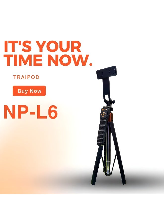 ني فو عصا سيلفي NeePho NP-L6 للبث المباشر بريموت تصوير وقاعدة ترايبود مستقرة وتصميم خفيف قابل للطي - Image 2