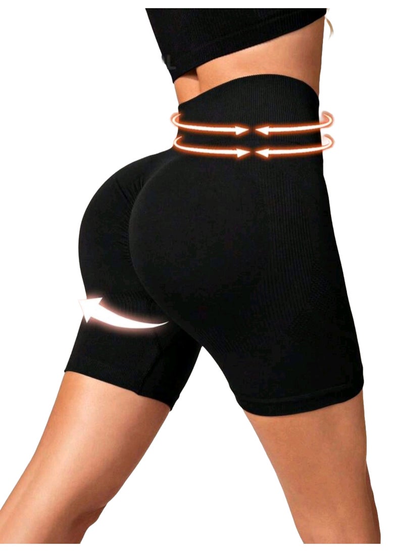 Sweet Cathy Yoga Shorts Seamless High Waist Scrunch Butt Lift Sports Tummy Control Stretcable Compression Fitness Gym for Women - Image 5