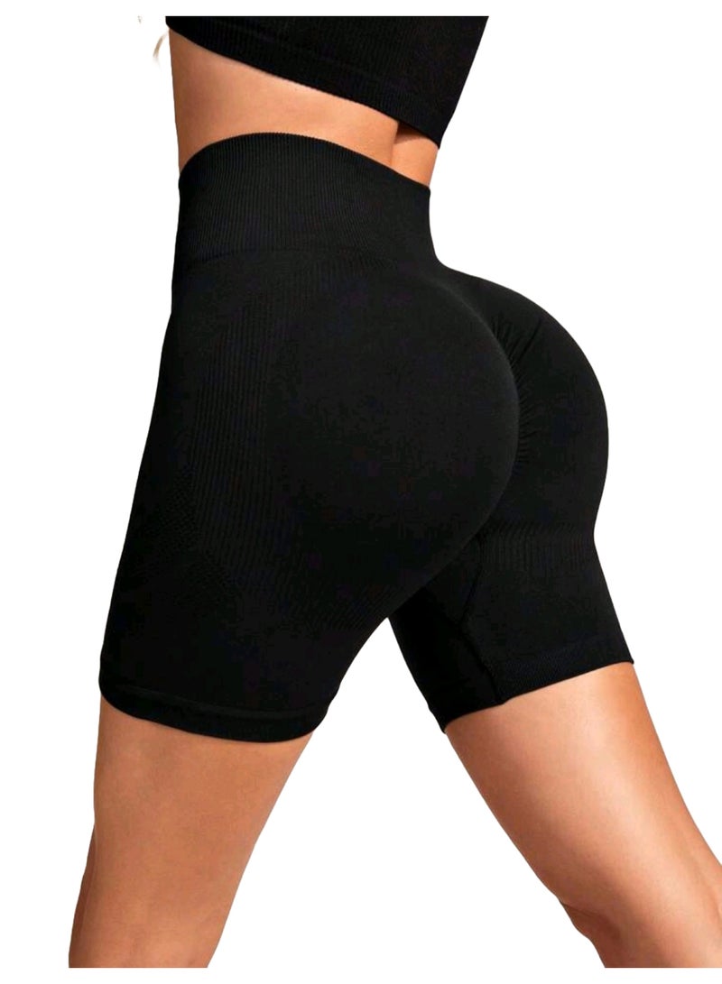 Sweet Cathy Yoga Shorts Seamless High Waist Scrunch Butt Lift Sports Tummy Control Stretcable Compression Fitness Gym for Women - Image 1