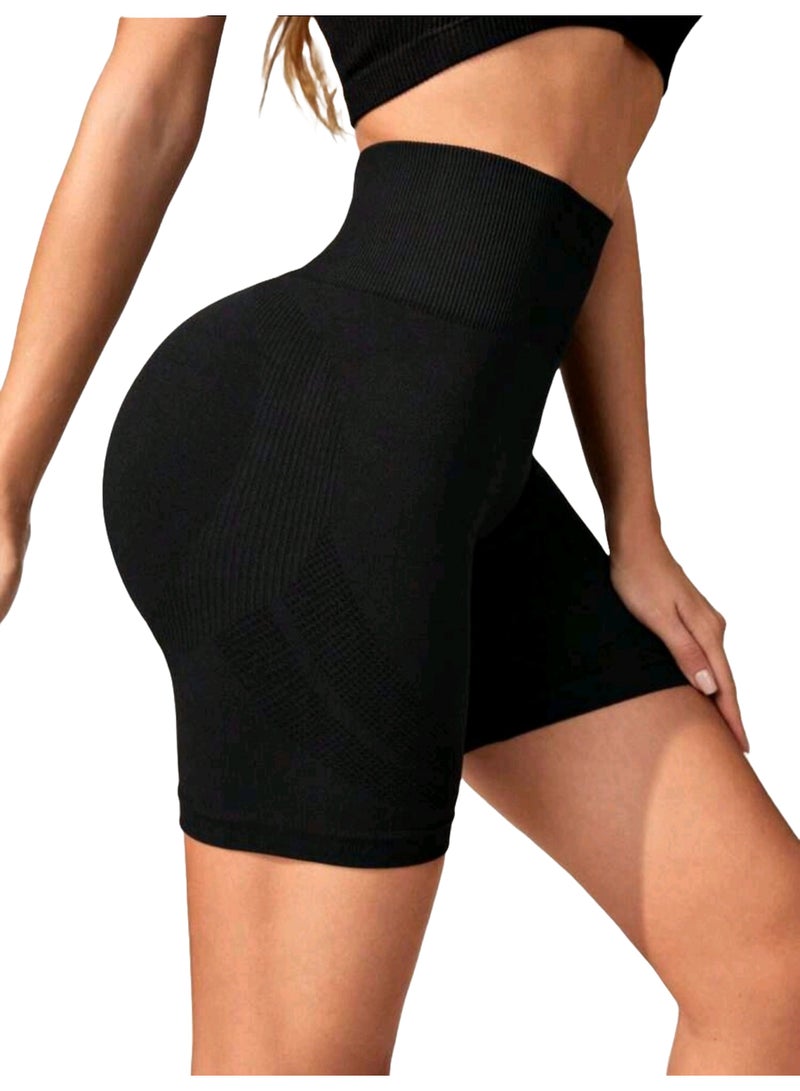 Sweet Cathy Yoga Shorts Seamless High Waist Scrunch Butt Lift Sports Tummy Control Stretcable Compression Fitness Gym for Women - Image 2
