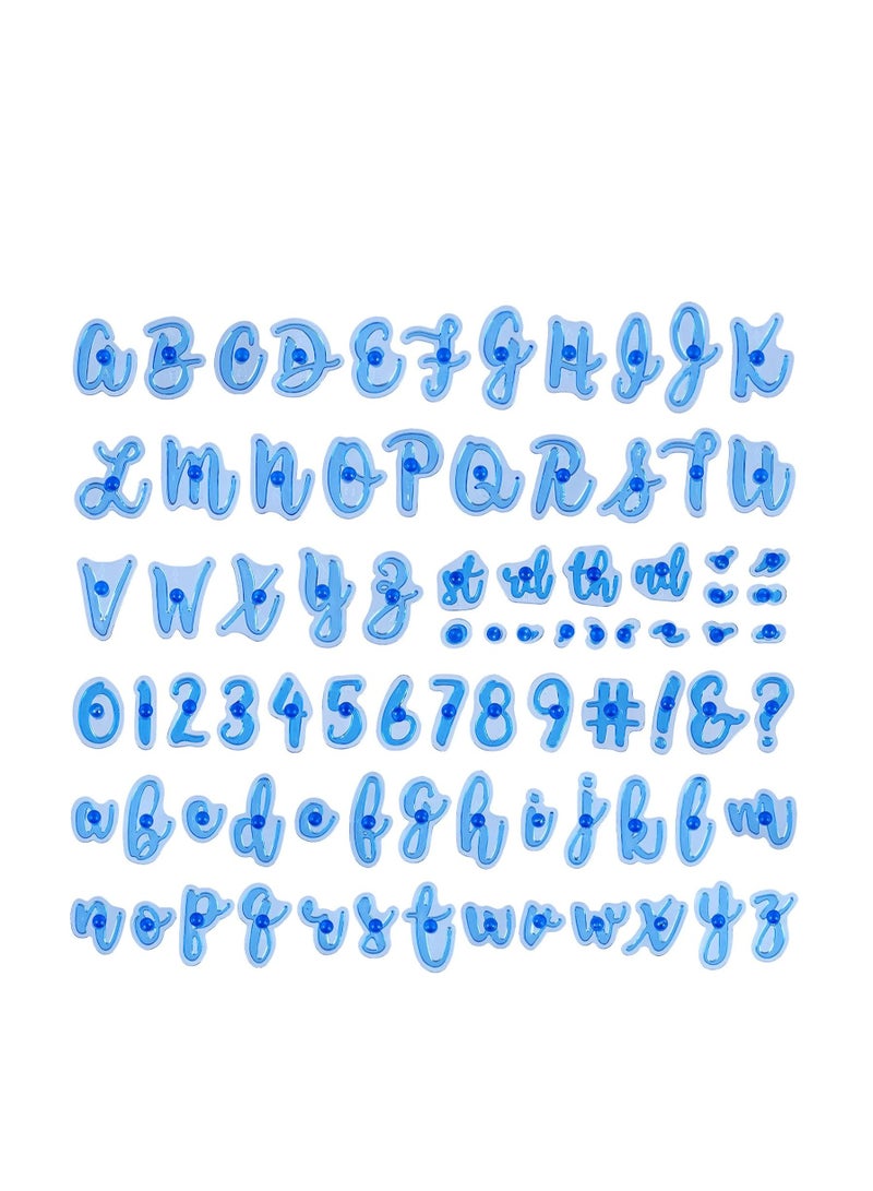OIIKI OIIKI 83 Pcs Alphabet Number Cake Stamp, Fun Upper Lower Case Stamp Set, Special Characters Numbers Mold, Alphabet Number Characters Shape DIY Stamp for DIY Sugar Cake Cookies Chocolate Decorationb  - Image 1