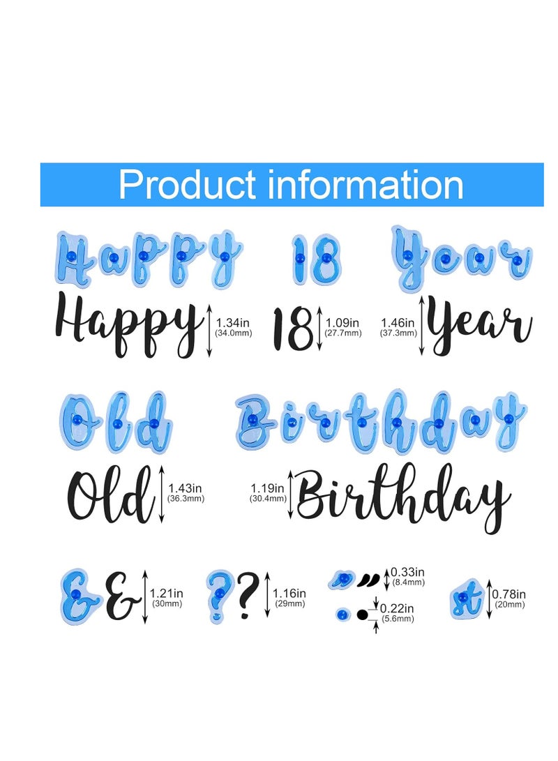 OIIKI OIIKI 83 Pcs Alphabet Number Cake Stamp, Fun Upper Lower Case Stamp Set, Special Characters Numbers Mold, Alphabet Number Characters Shape DIY Stamp for DIY Sugar Cake Cookies Chocolate Decorationb  - Image 2