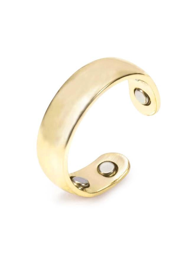 Personalized European And American Electroplated Rose Gold Ring Men's Double Magnetic Health Open Magnet Ring 