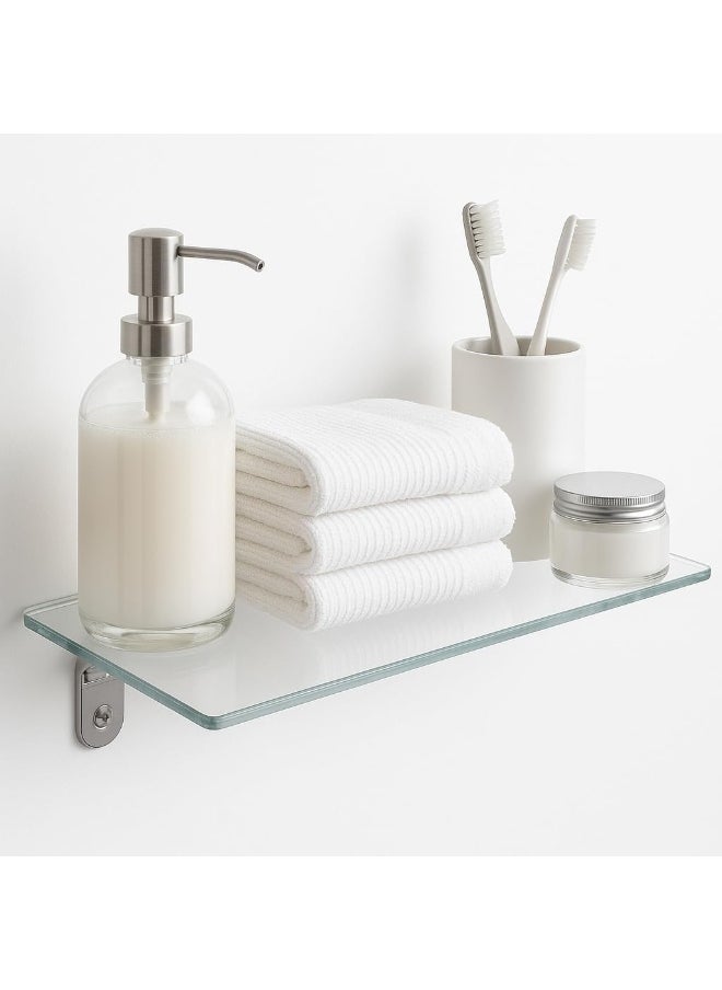 Horoof Home Horoof Home® Clear Acrylic Wall Mounted Shelf – 40x10 cm, 5mm Thick, Modern Floating Display for Bathroom, Kitchen & Office, SL373  - Image 4