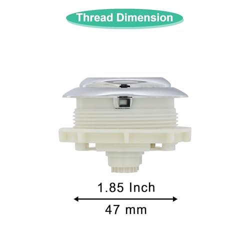 Prem's Prem’s Dual Push Flush Button 1.85 inch (47 mm) Round Replaceable Flush Cock for Toilet Tank Commode Push Valve Flush. - Image 4