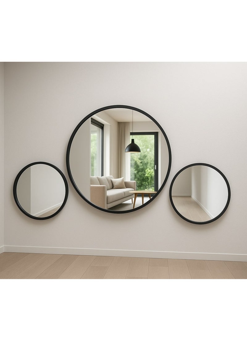 MIRROR 3 PCS SET, ONE BIG, TWO SMALL FOR HALL, ENTRANCE