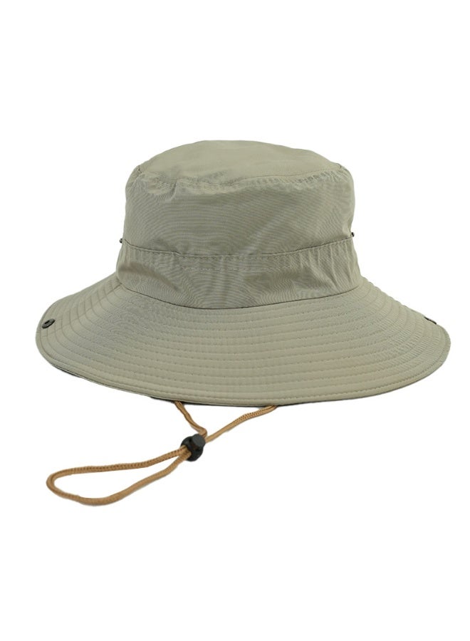 NIBEMINENT Men Women Sun Hat Cowboy Hat with Straw Wide Brim Bucket Breathable Boonie Hats for Fishing, Hiking, Garden, Beach - Image 1