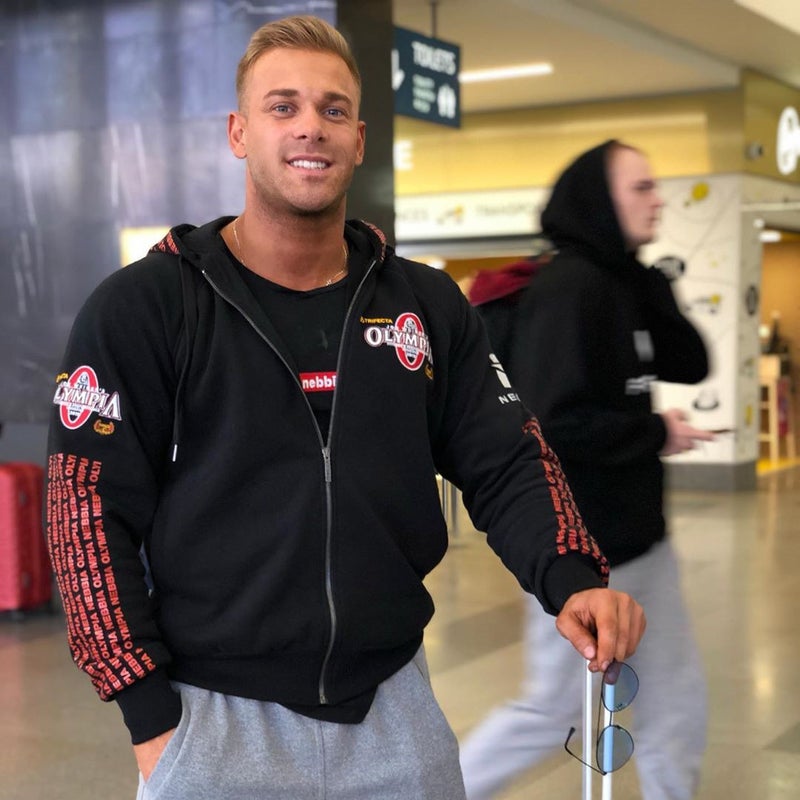 Generic 2019 New Orsay Sweater Olympia Fitness Jacket Sportswear Cotton Printed Bodybuilding Hooded Zipper Shirt 19 black Scarlet Letter