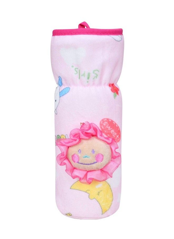 The Little Lookers Soft Plush Stretchable Baby Feeding Bottle Cover With Easy To Hold Strap ; Cute Animated Overall Print Pack Of 3 (Multicolor Narrow Neck 240Ml 8Oz)  - Image 5