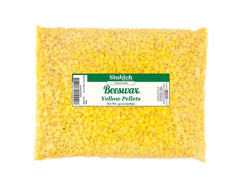 Stakich Pure YELLOW BEESWAX Pellets 100 Natural Cosmetic Grade Premium Quality 2 lb in 1 lb bags - Image 2