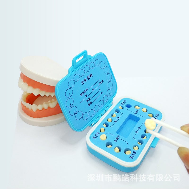 Baby Tooth Box Baby Lanugo Collection Commemorative Blue Plastic Male And Female Kidsren Tooth House Preservation Gift Domestic Chinese - Image 5