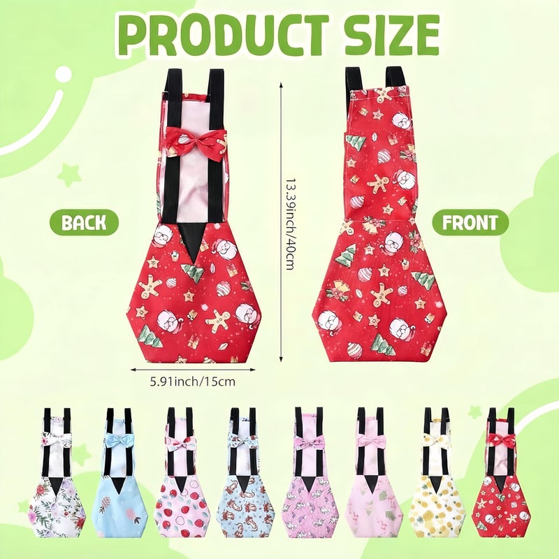 SilTriangle 8 Pcs Chicken Diapers Bird Diaper Reusable Duck Diapers Waterproof and Adjustable Chicken Accessories Poultry(L) - Image 2