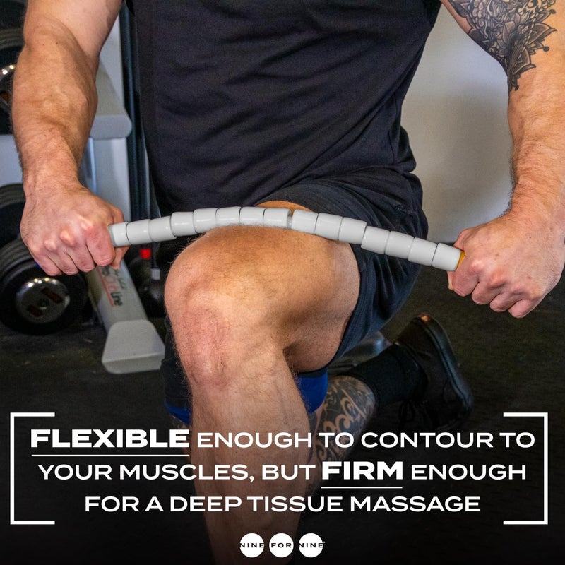 Nine for Nine Massage Stick 24" Handheld Spindle Massage Roller - Full Body Muscle Recovery & Myofascial Release (Large - 24" Massage Stick) - Image 3