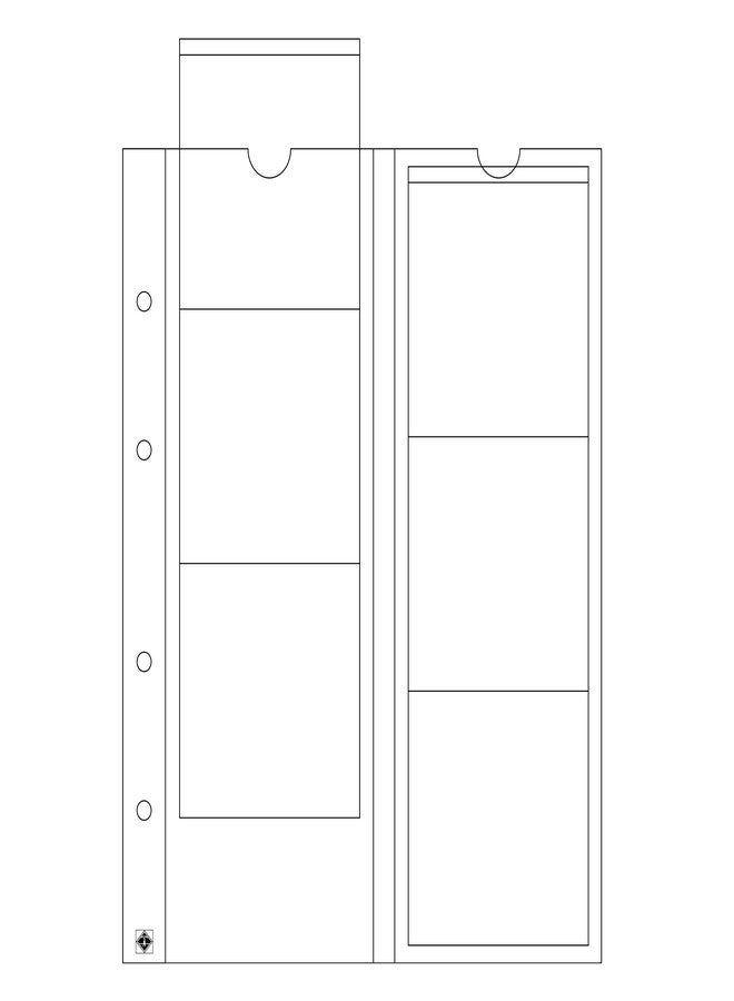 Lighthouse Coin Sheets Optima, for 6 Coins up to 65 mm Ø, Clear