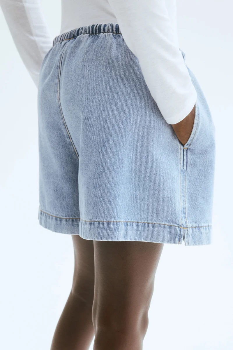 H&M Denim drawstring shorts