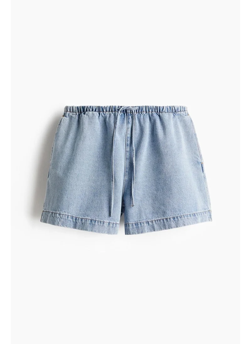 H&M Denim drawstring shorts