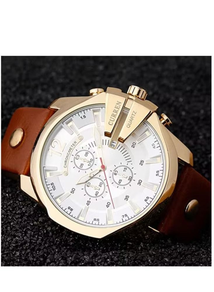 CURREN Luxury Male Fashion Leather Strap Outdoor Casual Sports Wrist watch - Image 2