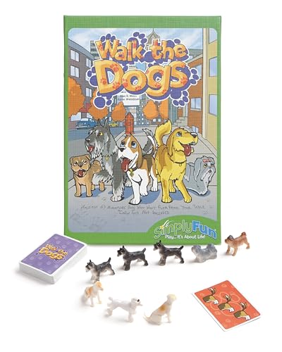 SimplyFun Walk The Dogs Math Game One of The Most Fun Games for Kids Ages 8 and Up Play to Practice Counting Sorting 2 to 5 Players - Image 1