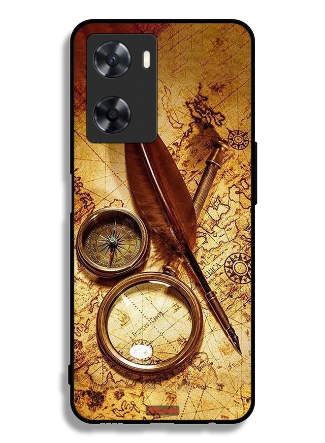 Tolwak Oppo A57s Protective Case Cover Vintage Compass - Image 2