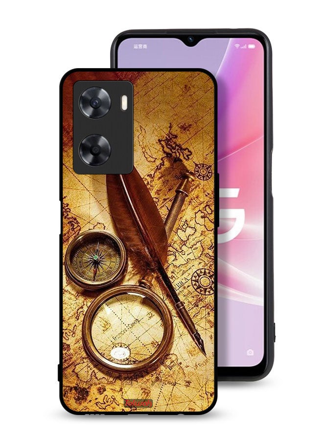 Tolwak Oppo A57s Protective Case Cover Vintage Compass - Image 1