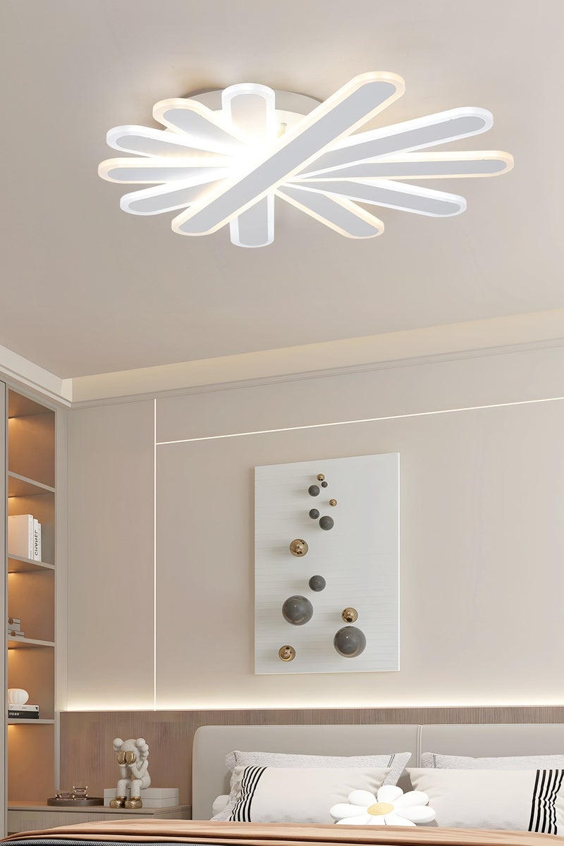 YATAI LIGHTING YATAI Modern Square White LED Semi-Flush Ceiling Light, 40–60W Dimmable Fixture with Remote, 3000K–6000K Color Temp, Modern Acrylic Light for Bedroom, Living Room, Library,50x50cm - Image 5