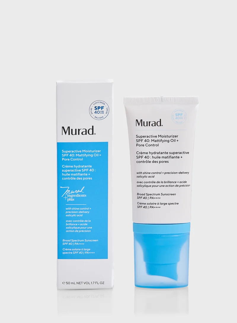 Murad Superactive Spf Moisturizer: Mattifying Oil + Pore Control