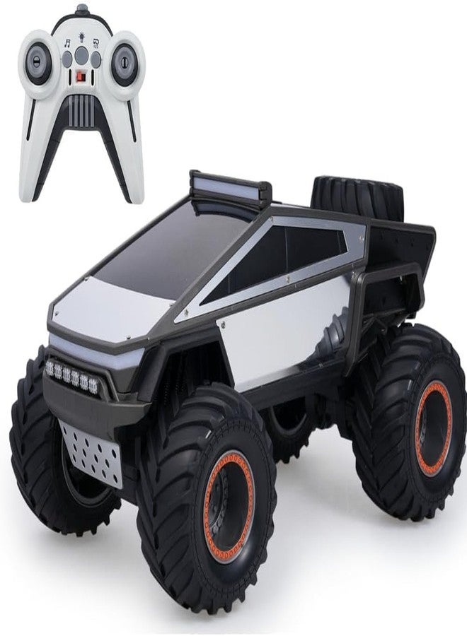 Rahisa RC Cybertruck Remote Control Car, 1:12 Scale RC Cars for Kids, 2.4GHz All Terrain Off Road RC Pickup Truck with Lights, Music and 2 Batteries, Christmas Birthday Gift for Boys Girls - Image 1