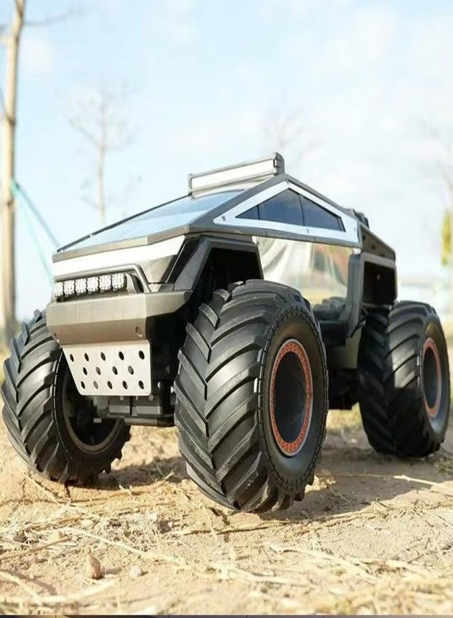 Rahisa RC Cybertruck Remote Control Car, 1:12 Scale RC Cars for Kids, 2.4GHz All Terrain Off Road RC Pickup Truck with Lights, Music and 2 Batteries, Christmas Birthday Gift for Boys Girls - Image 3