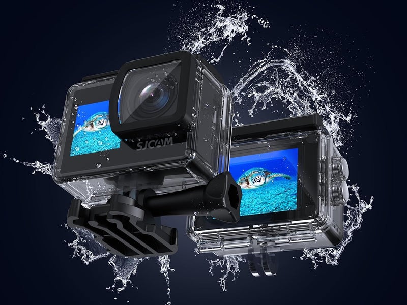 SJCAM Sj4000 Dual Screen 4K 30Fps/16Mp WiFi Action Digital Camera | 170° Ultra Wide Angle | 2.0''Ltps LCD+1.3'' Dual Screen | 30M Waterproof with Waterproof Case | Black - Image 2