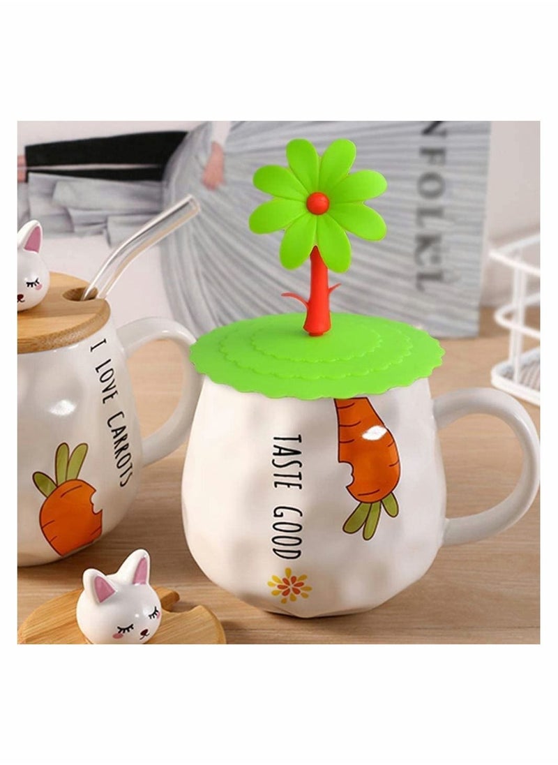 KASTWAVE - Silicone Drink Cup Lids, Reusable Creative Mug Covers - Image 1