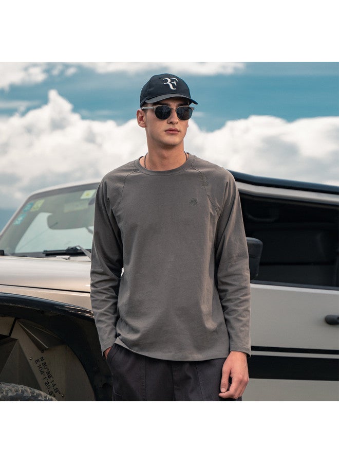 Cotton】men's Long Sleeve T-shirt - Trendy 2025 Spring/autumn Crewneck Embroidered Casual Tee - Image 5