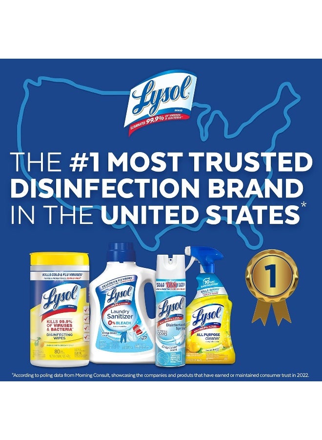 Lysol Disinfecting Wipes, Crisp Linen, 80ct, Packaging May Vary - Image 5