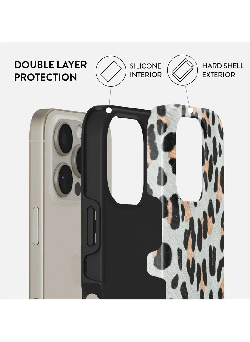 BURGA iPhone 16 Pro  Case, 2 Piece Hard Shell + TPU Silicone Interior, Shock Absorption, All Port Accessible, Raised Bezel For Screen & Camera Protection, Never Fading HQ Print,Baby Leo