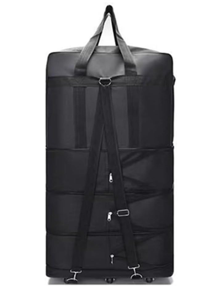 SPORT Expandable Extra Large Travel,Oxford Duffel Bag with Wheels Waterproof Lightweight Traveling Foldable Suitcase - Image 3