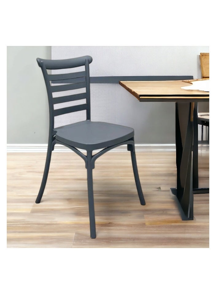 SMART HOME Set of 2 Fiber Chairs with Modern Design and Sturdy Legs - 45x45x80 cm | Durable Seat for Offices, Dining Rooms, Coffee Shops, Gardens, and Outdoor Lounges - Image 2