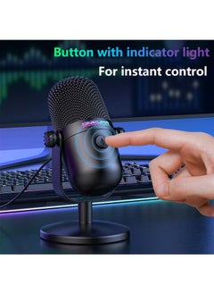 onikuma Compact Condenser Microphone, Precision Supercardioid Pickup Pattern, Professional Recording Quality, Compact Construction, Shockproof   Black  - Image 4